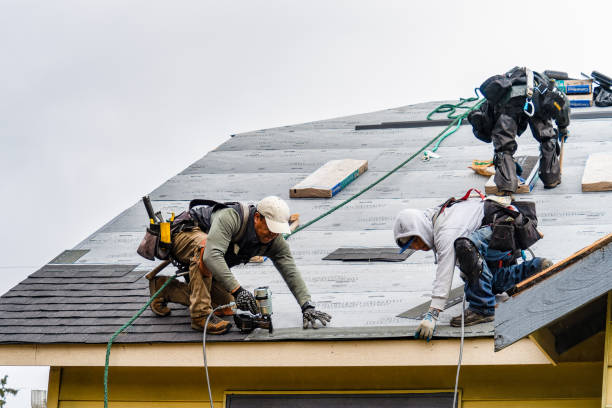 Professional Gutter Installation technician working in Biglerville, PA